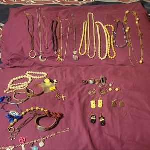 Jewelry 43 Pieces Sterling Silver 925 Gold Lot